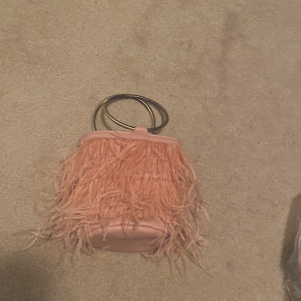 Anthropologie Evelyn feather bucket bag. NWOT - Picture 5 of 5